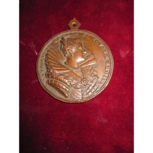 Louis XIII And Anne Of Austria. 17th Century Bronze Medal