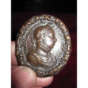 16th Century Single-sided Bronze Medal Of Francisco