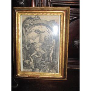 The Descent Of Christ Into Hell. Engraving By Albrecht Dürer Dated 1578.