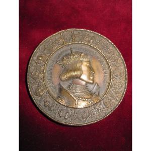 Medal Dedicated To Emperor Charles V By The City Of Nuremberg. 1521