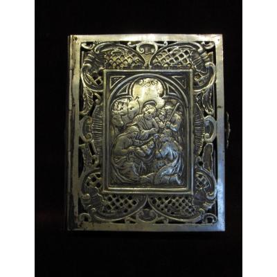 Cover For Book Of Hours Or Breviary In Sterling Silver. Century XVIII