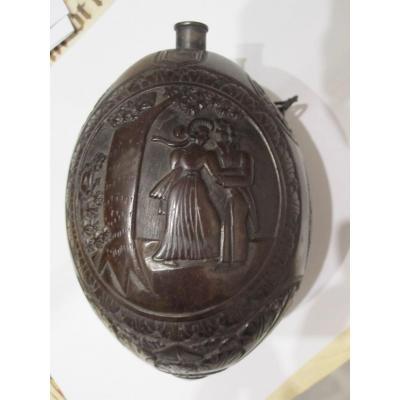 Carved Coconut, Early 19th Century