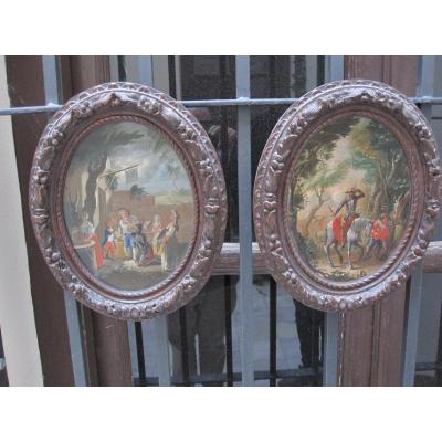 Two Scenes From Quixote, French School Of The Eighteenth Century
