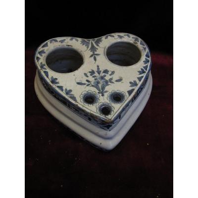 French Ceramic Inkwell From The 18th Or Early 19th Century