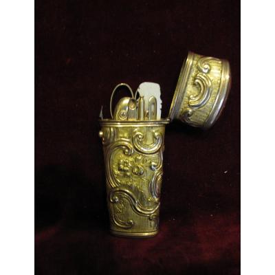 Beautiful 18th Century Gilt Bronze Travel Case