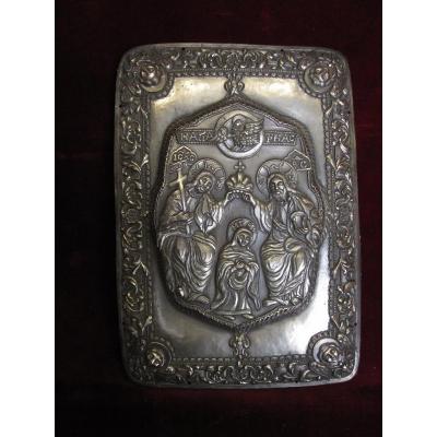 Orthodox Icon: Coronation Of The Virgin By The Holy Trinity