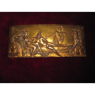 Gilt Bronze Plate With A Mythological Scene, Neoclassical Period