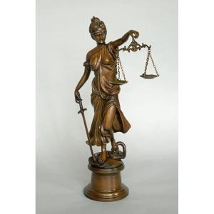Justice About 1900 Art Nouveau Bronze