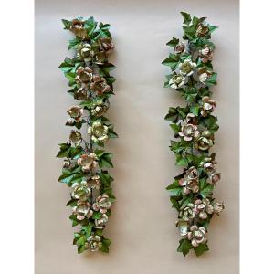 Pair Of Bouquets Of Flowers Around 1900 Austria