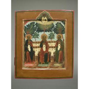Icon Icon Icon Patriarchs In Paradise Russia Circa 1820