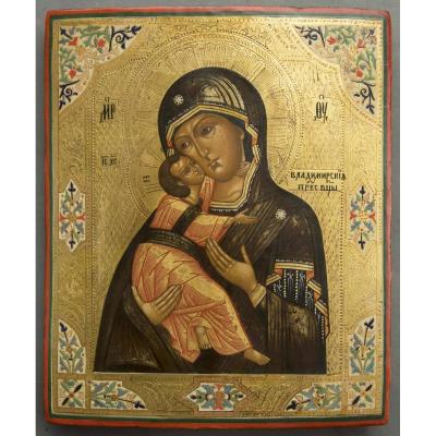 Icône Icone Icon Vladimirskaja Russie Vers 1880