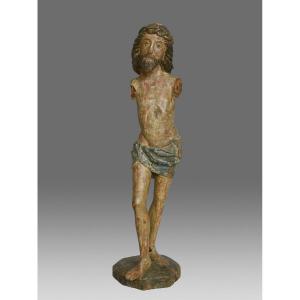 Sculpture Flagellation Du Christ Gothique Vers 1480
