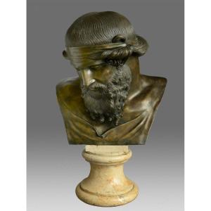 Bust Of Plato Dionysus Naples 19th Century 