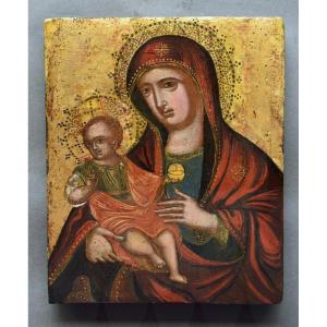 Icon Icon Icon Madre Della Consolatione Italy Late 17th Century