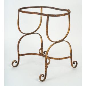 Wrought Iron Support For Earthenware Chamber Pot.