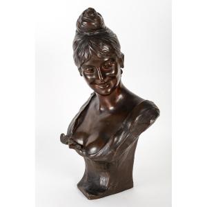 Bronze Sculpture By Van Der Straeten, Circa 1885, Napoleon III.