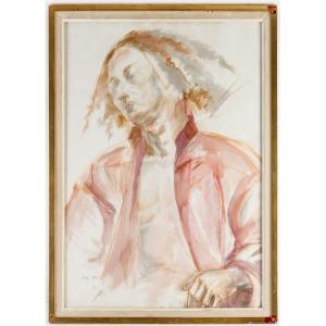 Painting, Watercolor By Evelyne Luez, 1985.