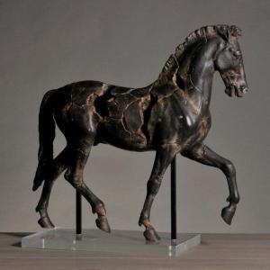 Sculpture Of A Walking Horse, Contemporary Work, 21st Century.
