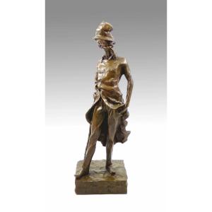 Bronze Sculpture Representing Ratapoil After Honoré Daumier, 20th Century.