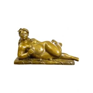 Patinated Bronze Sculpture After Fernando Botero, 20th Century.