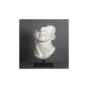 Sculpture Representing The Head Of Apollo In The Hellenistic Style, 21st Century.