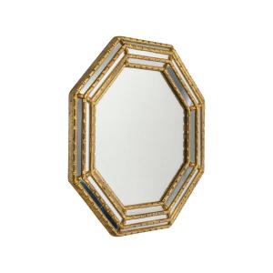 Gilded Stucco Mirror And Cloisonné Mirror, 20th Century.