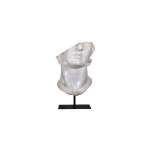Medium-sized Resin Sculpture Depicting A Fragment Of The Apollo Sculpture.