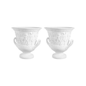 Pair Of Medici Terracotta Vases, Contemporary Work.
