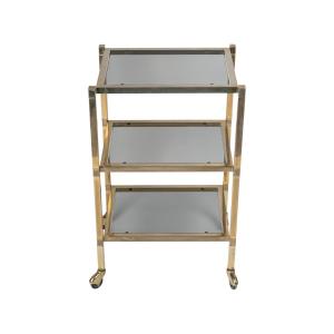 Chrome-plated Steel Side Table, 1960s-1970s Design.