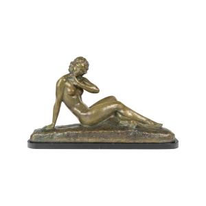 Bronze Sculpture Representing A Naked Woman, Signed Cipriani, Early 20th Century.