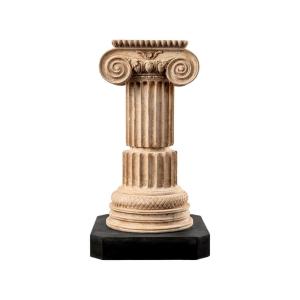 Column, Marble Stele, In The Style Of Ancient Egypt, 20th Century.