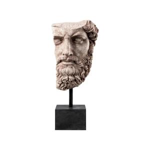 Sculpture, Sculpted Marble Bust Representing Lucius In The Style Of Antiquity, 20th Century.