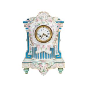 Porcelain Clock, 19th Century, Napoleon III Period.