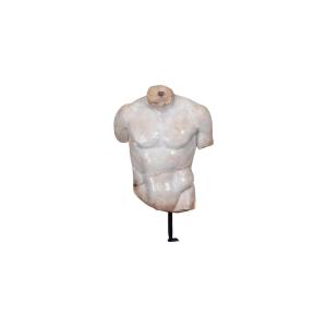Medium-sized Sculpture In The Antique Style, Beautiful Patina, White Marble Effect.