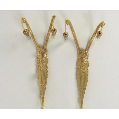 A Pair Of Lamps 1930, Art Deco Period.