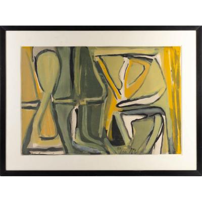 Lithograph By Van Velde Bram, Signed And Numbered 50/100, 20th Century