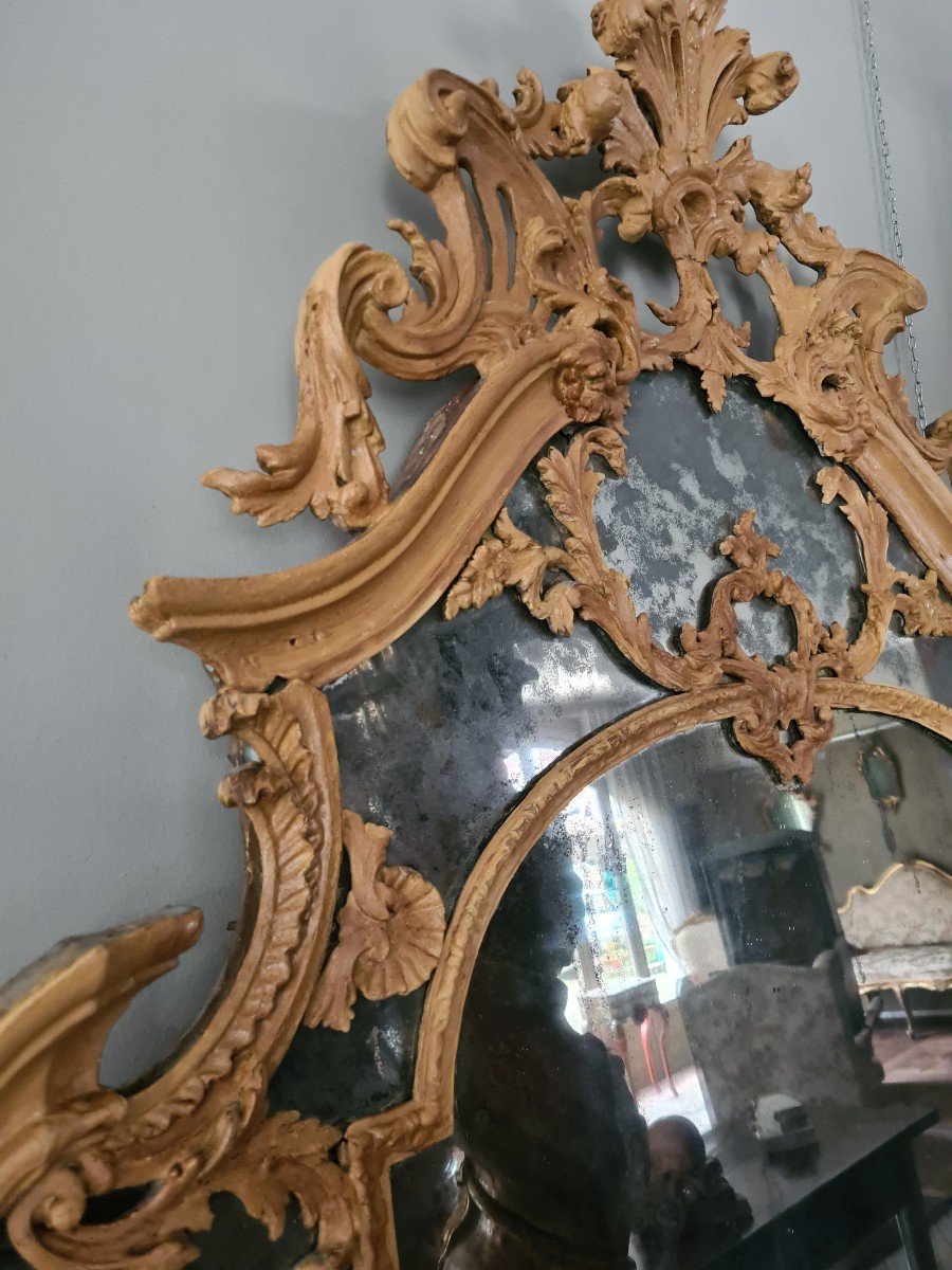 Specchiera laccata Piemontese Luigi XV -photo-2