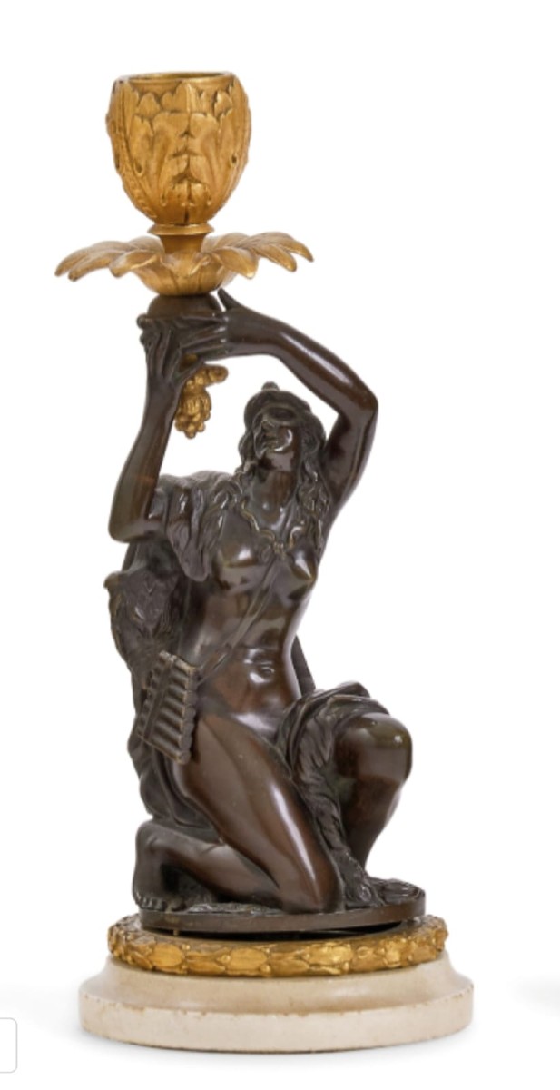Paio di candelieri Francia, fine del XVIII secolo inizio XIX secolo -photo-3