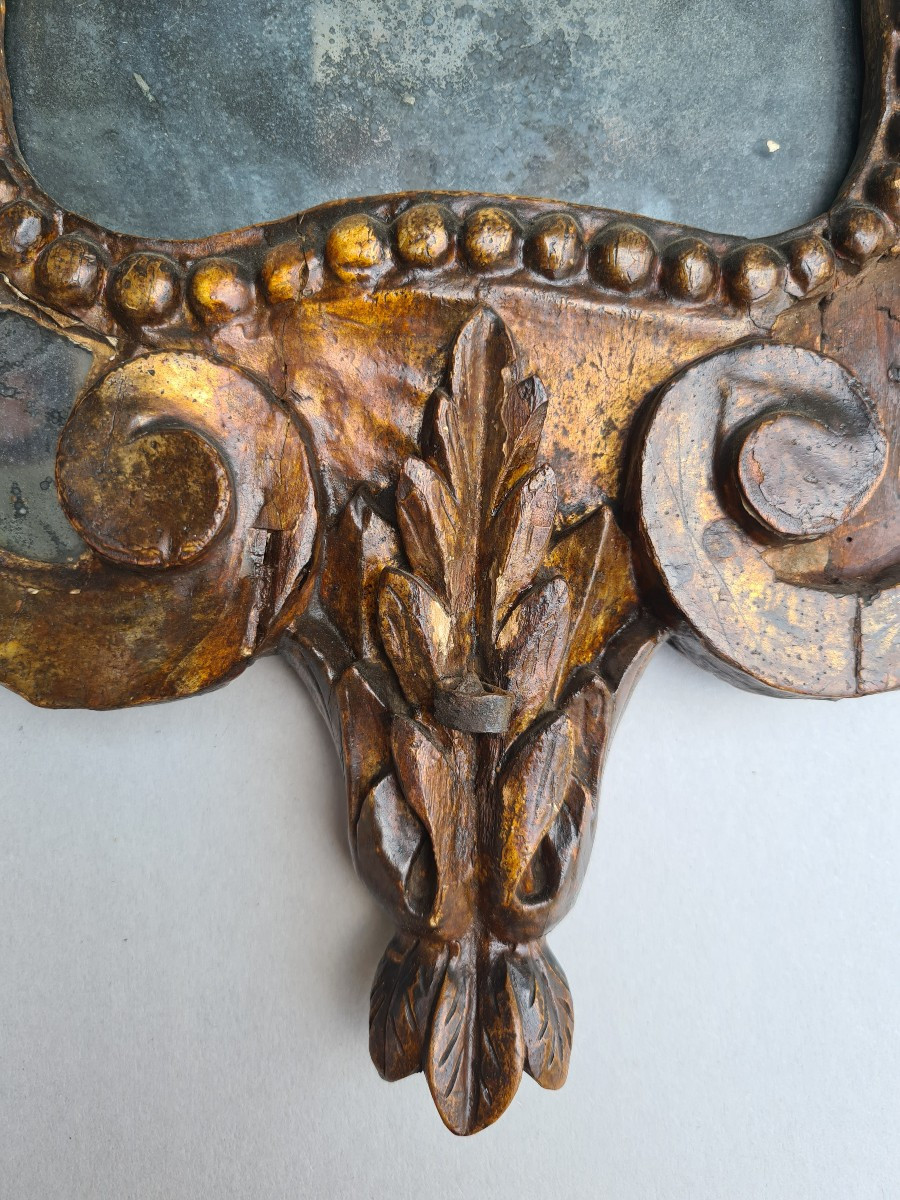 Ventolina Luigi XV in legno dorato a mecca-photo-1