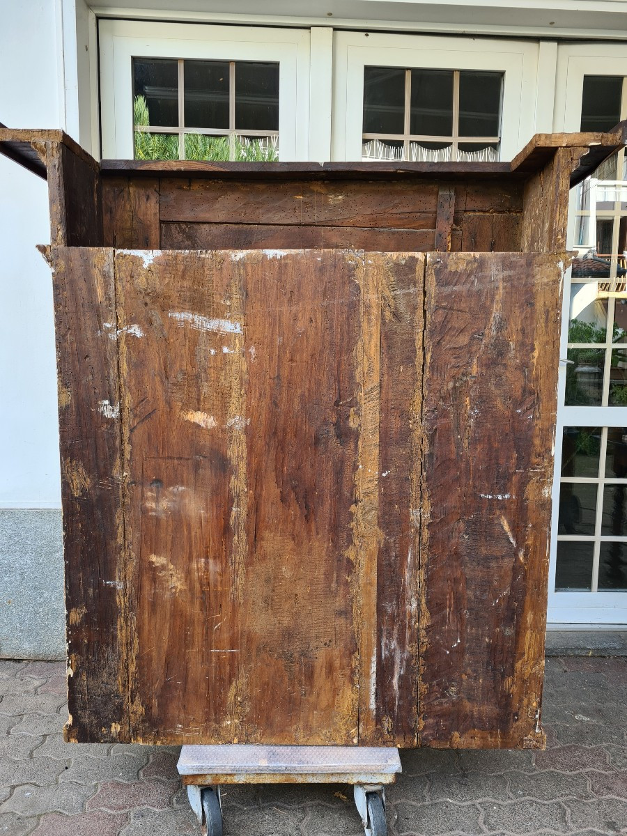 Mobile libreria in legno laccato dipinto. Toscana XVIII secolo-photo-3