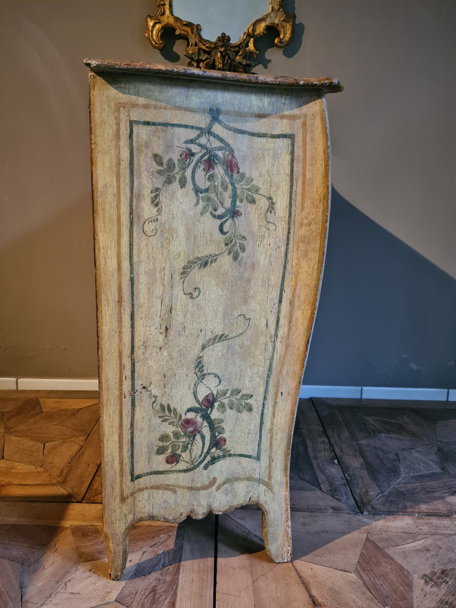 Piccolo cassettone mosso laccato Genova XVIII secolo -photo-2