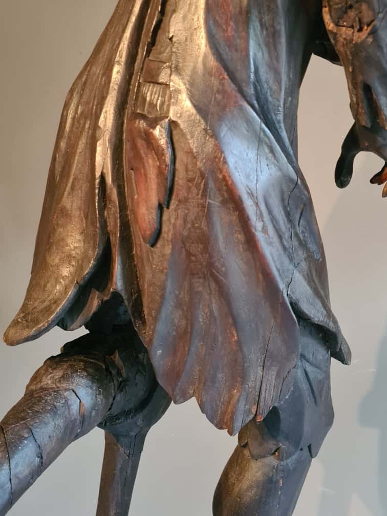 Raro grande scultura 'Pitocco' scolpito e intagliato, Veneto metà XVIII-photo-1