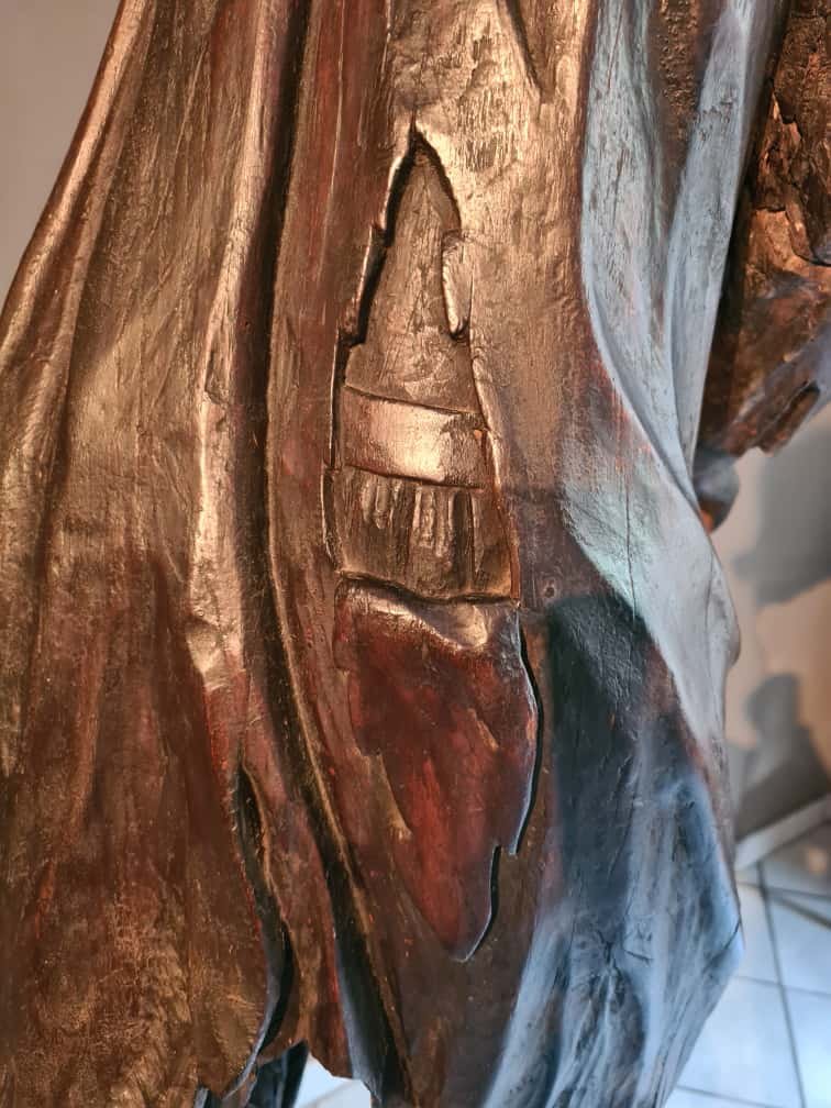 Raro grande scultura 'Pitocco' scolpito e intagliato, Veneto metà XVIII-photo-2