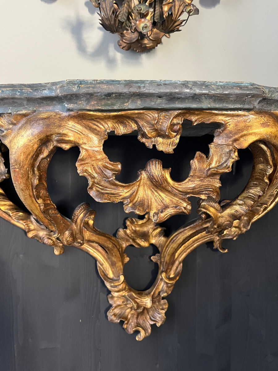 Piccola Console a goccia Luigi XV (XVIII secolo)-photo-3