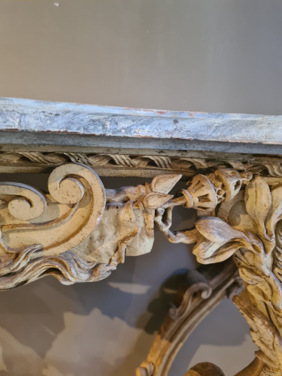 Straordinaria console scolpita e intagliata-photo-1