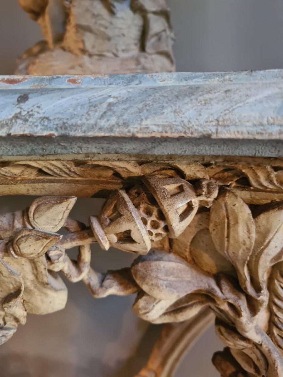 Straordinaria console scolpita e intagliata-photo-2