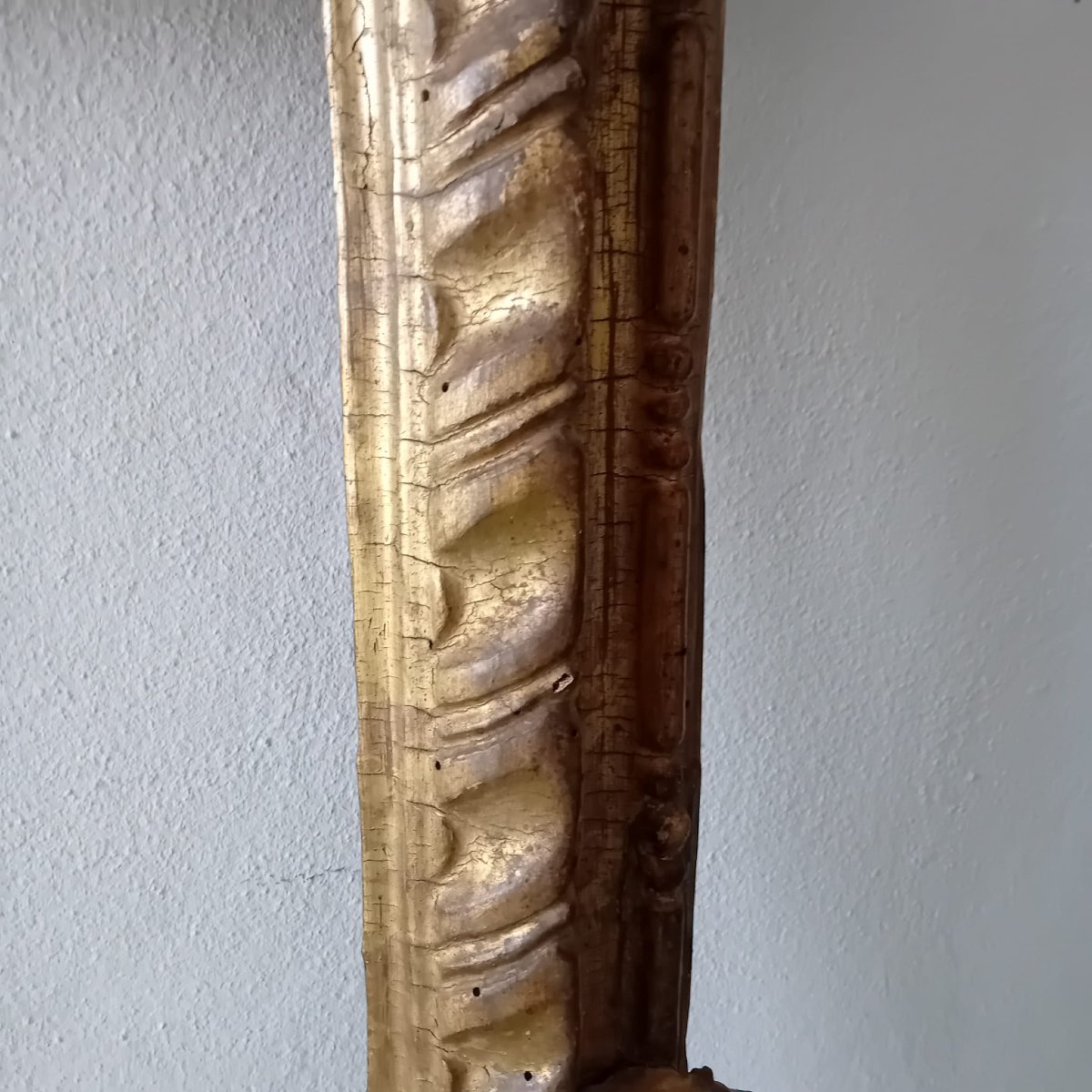 Cornice in legno finemente intagliato e dorato, Toscana sec.XVIII-photo-1