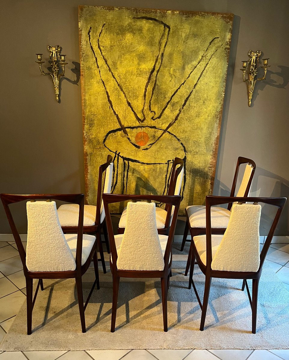 Osvaldo Borsani  sei sedie anni 50 -photo-2