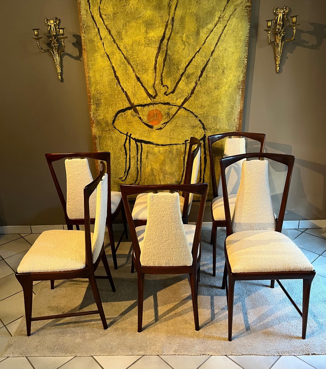 Osvaldo Borsani  sei sedie anni 50 -photo-1