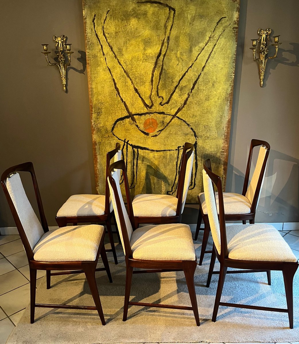 Osvaldo Borsani  sei sedie anni 50 -photo-2